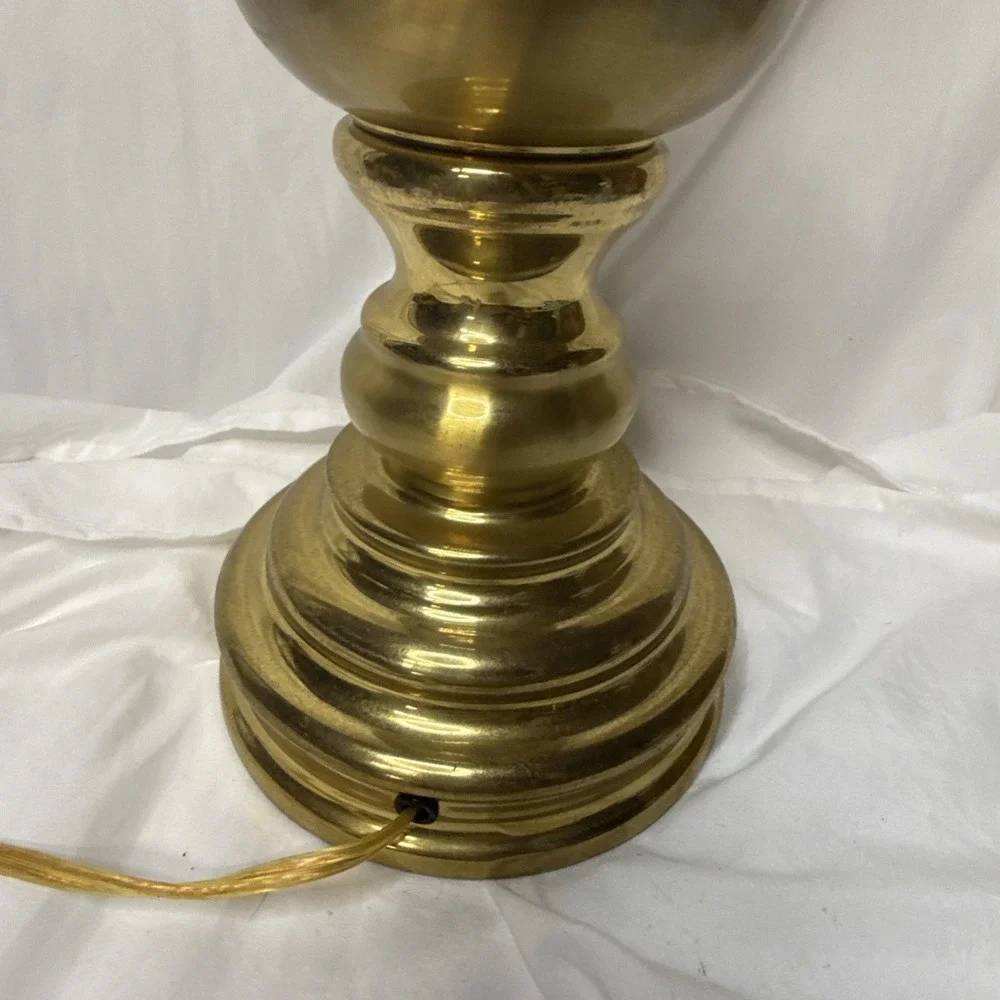 Vintage Stiffel Brass Table Lamp Baluster Urn Hollywood Regency MCM Heavy 29